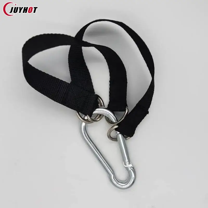 150KG Bearing Load Hanging Belt T-bar Strap Dumbbell Barbell Rope Handles Strap Tree Swing Strap Hook Ring Connecting Belt