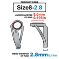 Size8 2.8mm 3Pcs