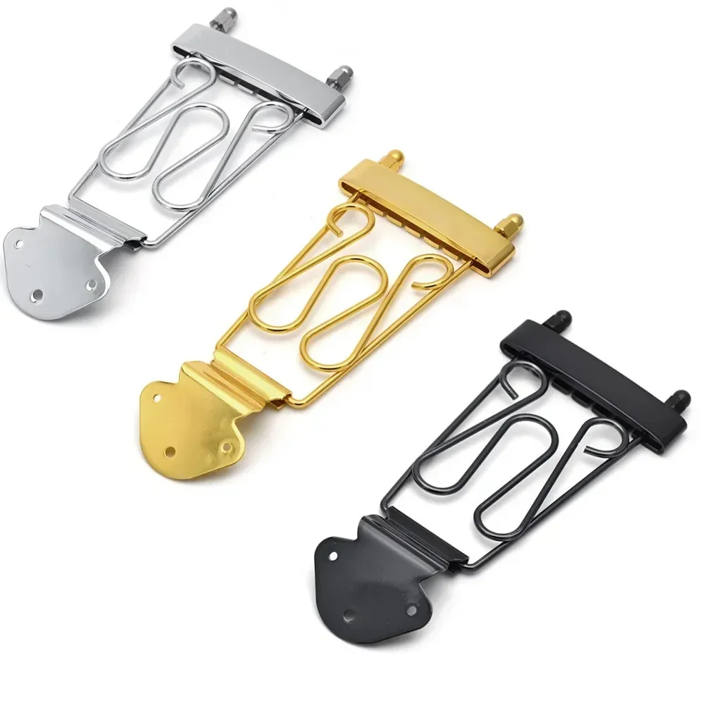 6 String Jazz Archtop Guitar Trapeze Tailpiece With Wired Frame Hollow Semi Metal For Electric Guitar Parts Chrome / Black /Gold