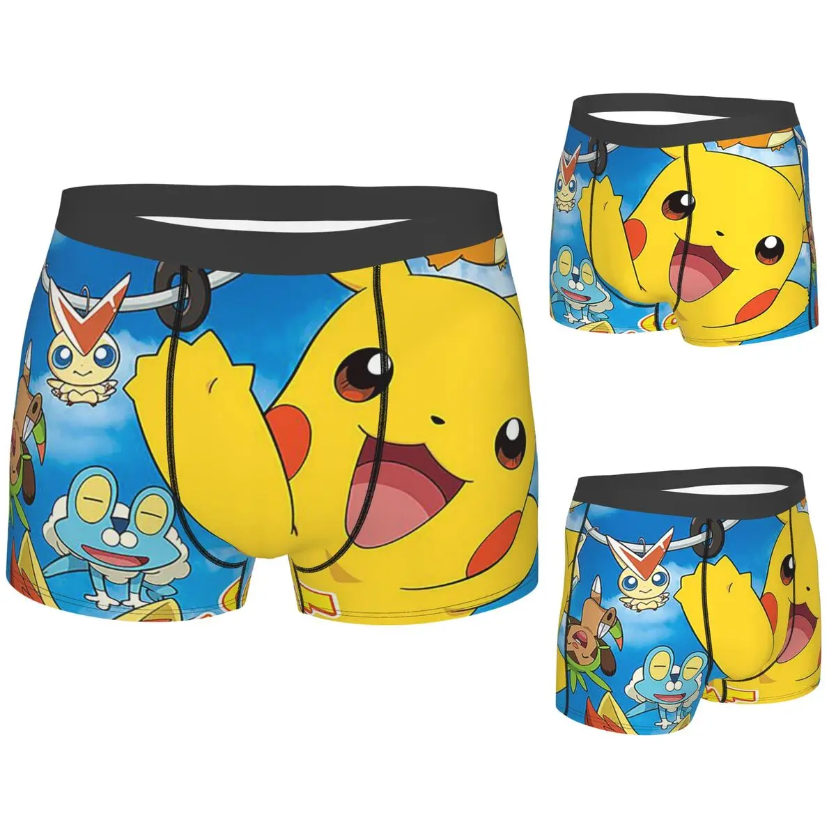 

Boxer Underpants Shorts Pocket Monster Cartoon Panties Men's Soft Underwear for Homme Man Boyfriend Gift