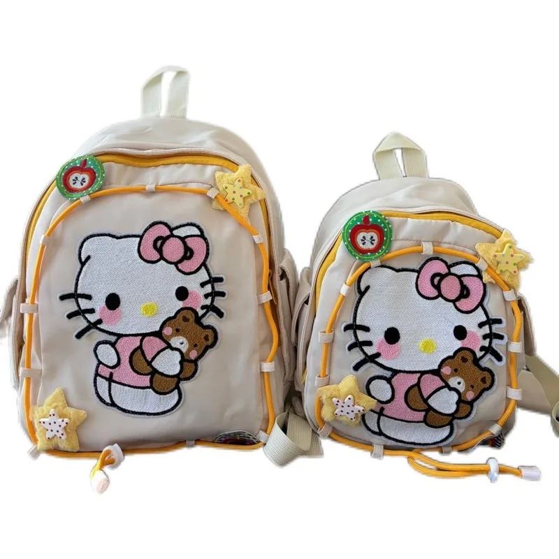 サンリオハローキティバックパックハート耐性汚れ学生バックパックシンプルな多用途サイズケイト猫バックパック女の子クリスマスギフト