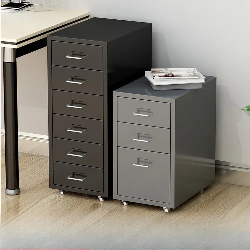 Office file cabinet, iron locker, file storage cabinet, locked drawer cabinet, under-table storage data low cabinet
