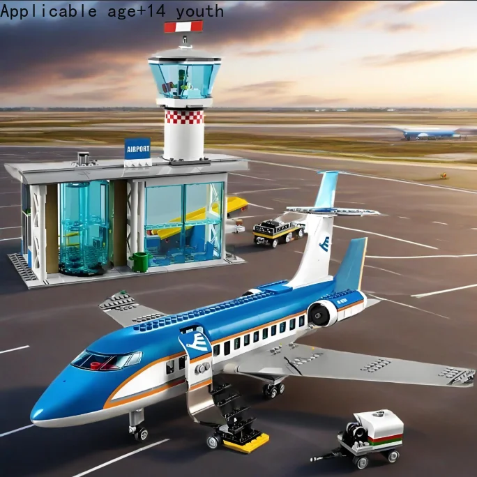 

В наличии 60104 Терминал аэропорта, модель пассажирского самолета, строительные блоки, 718 шт., креативная сборка для детей, рождественские подарки, игрушки