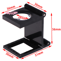 10X Magnifying Glass 28mm Folding Loupe with Scale for Textile Inspection Optical Glass Tool for Detailed Examination