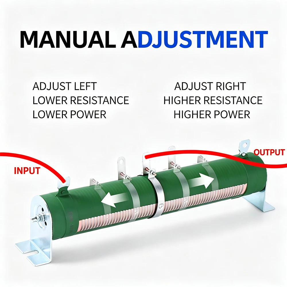 1PCS Adjustable Wirewound Resistor 50W 100W 200W 300W 500W 1000W 2000W 3000W 5000W RX20-T High Power Sliding Rheostat Ceramic