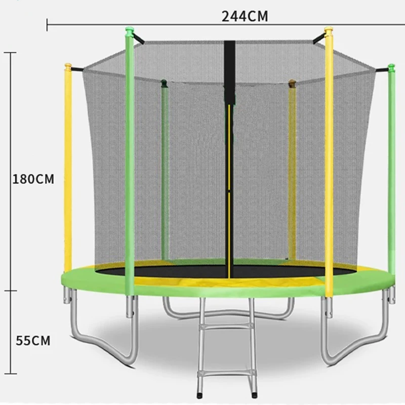 

2026 8ft-14ft Round Bungee Trampoline Outdoor Jumping Equipment with Enclosure Net