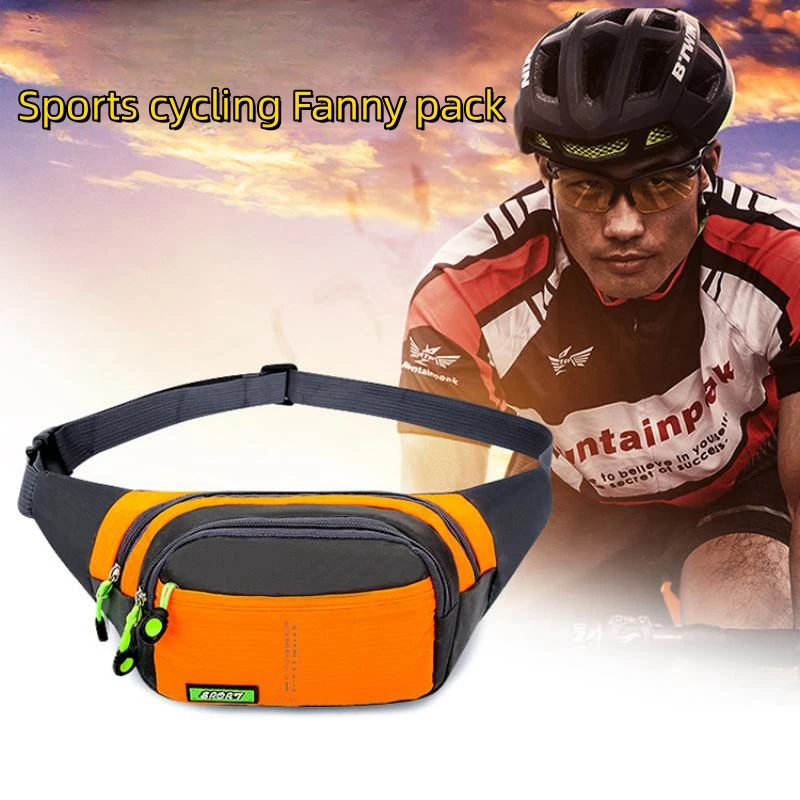 Pacote multifuncional impermeável de Fanny, Bolsa de cintura esportiva, Ciclismo Fanny Bag, Bolsa de peito para homens e mulheres, Grande capacidade