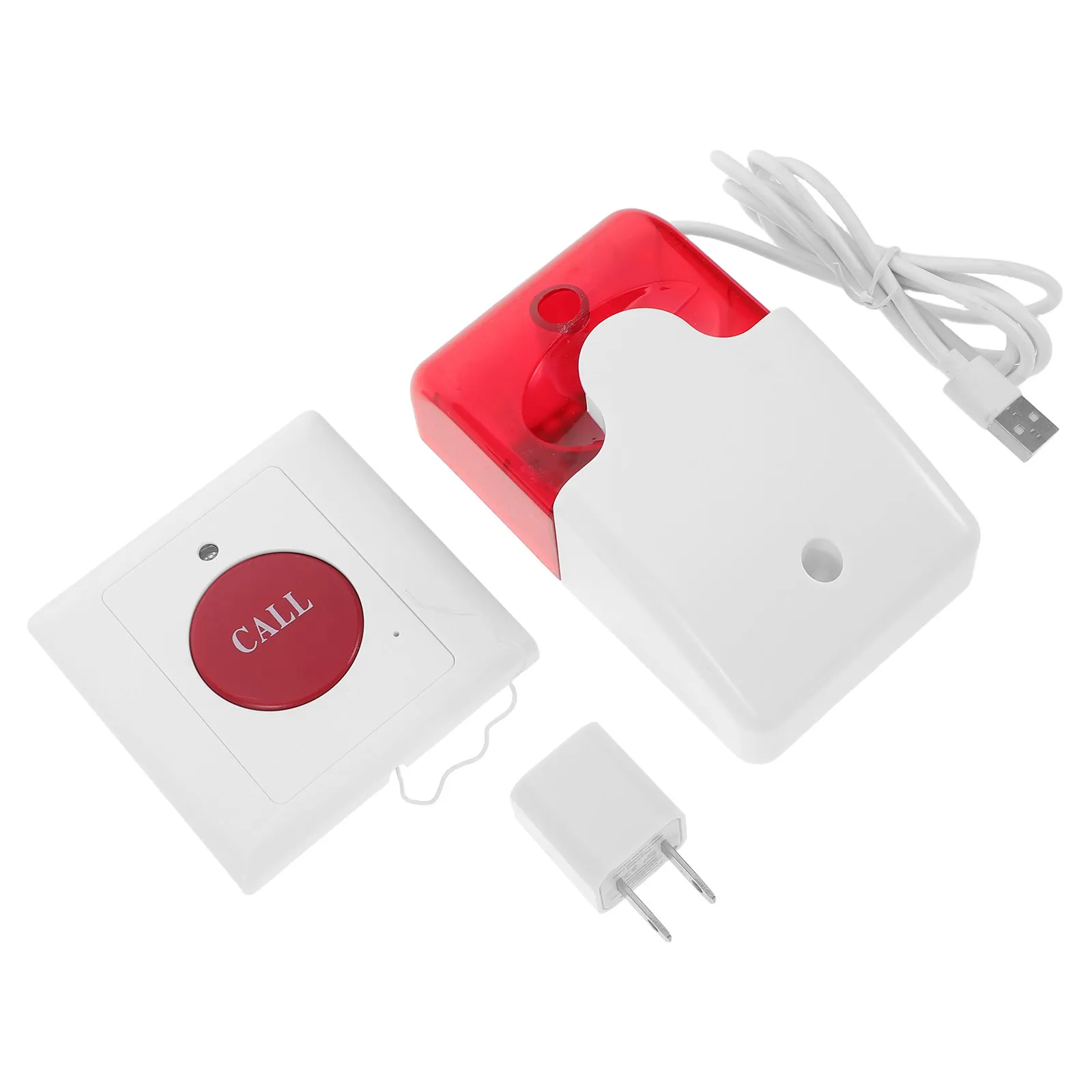 Emergency Call Wireless Button Dual Audiovisual Alarm for Elderly Disabled Wall Mount in Hospitals Nursing Home