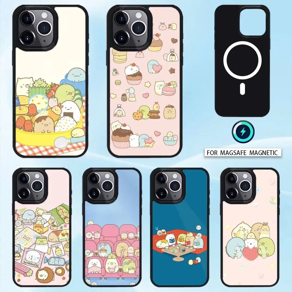 

S-Sumikko Anime G-Gurashi Phone Case For iPhone 16,15,14,13,12,Pro,Max,Magnetic For Magsafe Wireless Charging
