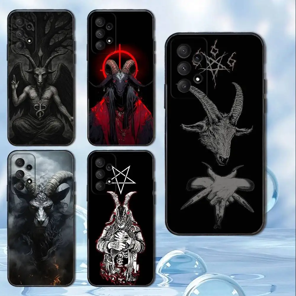 

Satanic G-Goat Satan D-Devil Phone Case For Samsung Galaxy A13,A21s,A22,A31,A32,A52,A53,A71,A80, Soft Black Cover