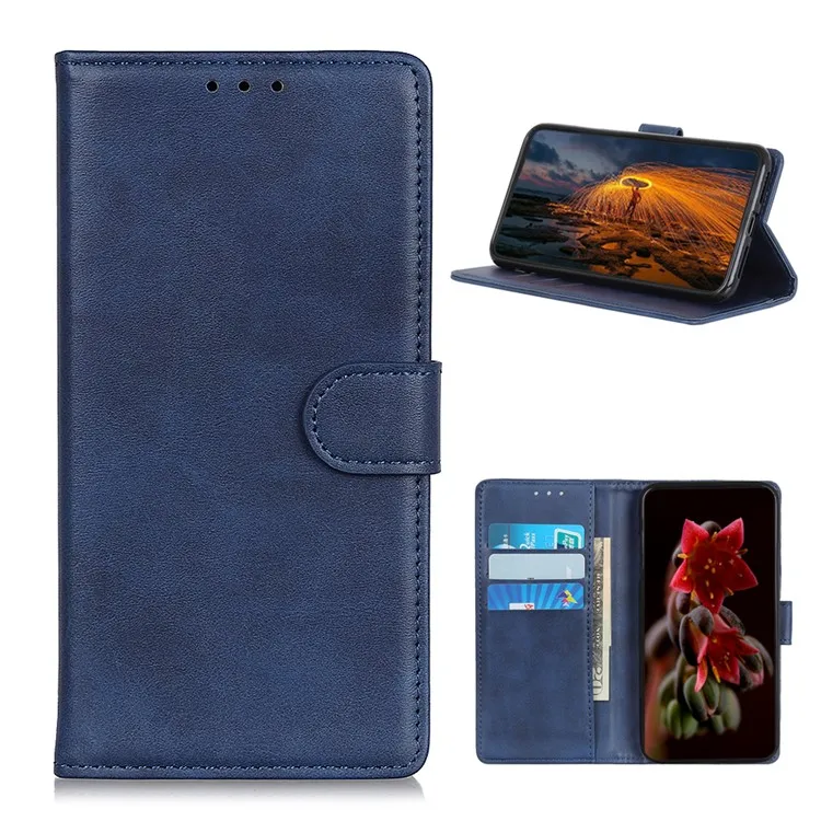 

Matte Skin Leather Cover for Samsung Galaxy A42 5G - Blue