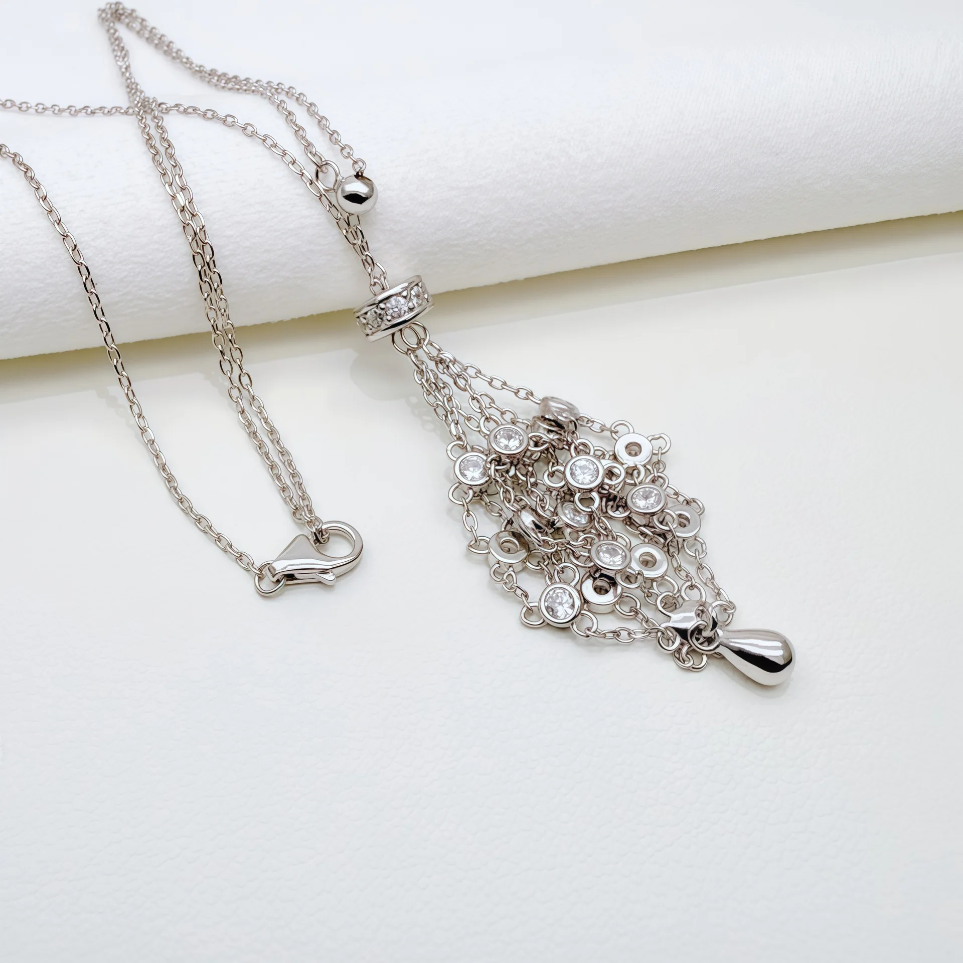 60cm Exquisite 925 Sterling Silver Necklace Mountings Findings Jewellery Mounts Parts Fittings Accessories for 11-12mm Pearls