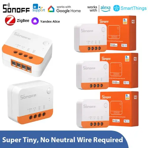Sonoff ZBMini L2 Extreme Zigbee Mini interruptor de luz inteligente sin necesidad de cable neutro a través de EWelink Alexa Google Home Assistant Alice 2mqtt