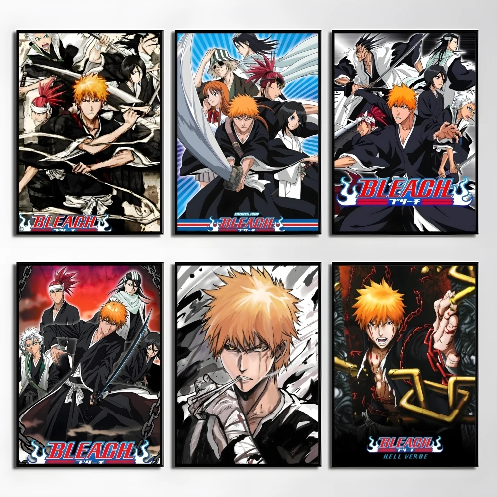 

B-Bleach anime Poster Perfect Sticker Self Adhesive Wall Art Designed for Home Office Dining Spaces