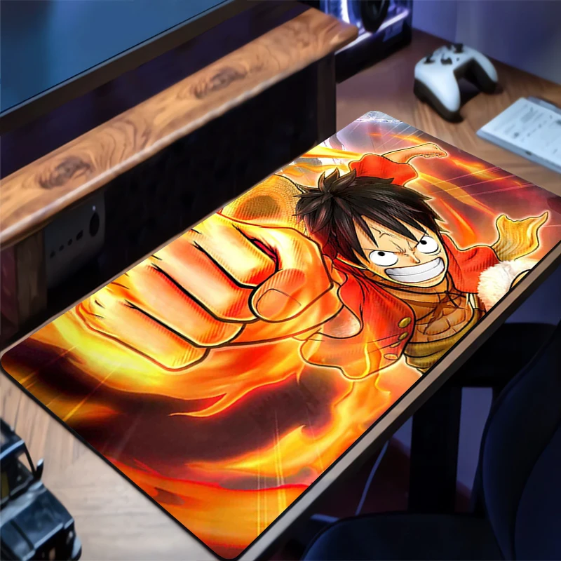 

Mouse Pad Gamer Anti-slip Anime Desk Mat Gaming PC Accessories Tablet Pad Large One Piece Luffy Mousepad Extended Keyboard Mat