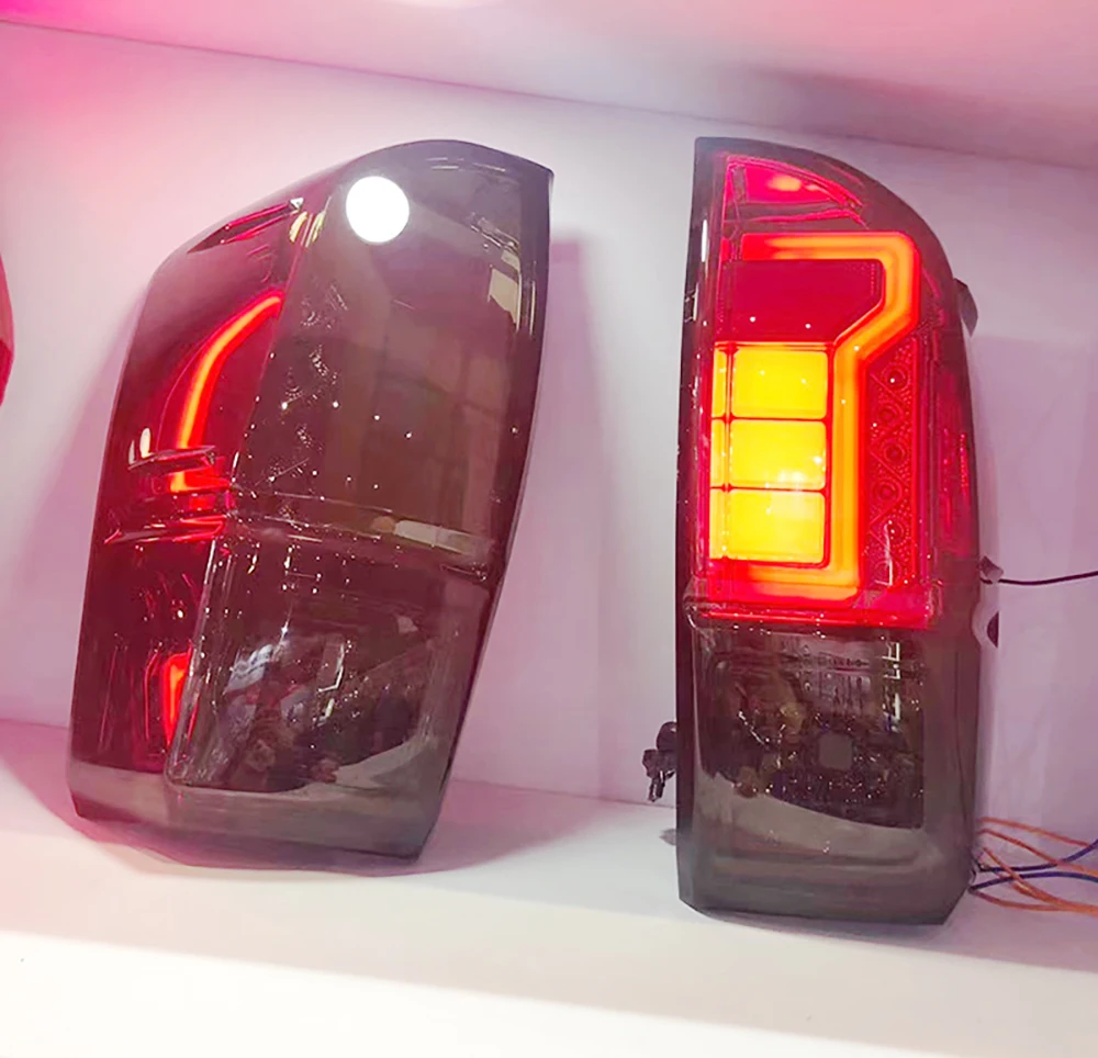 Car auto parts abs plastic taillamp auto red& smoke rear tail lights for Toyota tacoma 2016 Tail Light Assembly