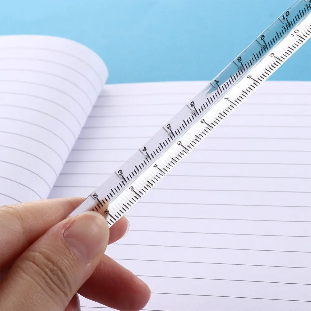 Supplies Plastic Stationery Engineer for Artists Designers Architect Triangle Ruler Transparent Measuring Tools Straight Ruler