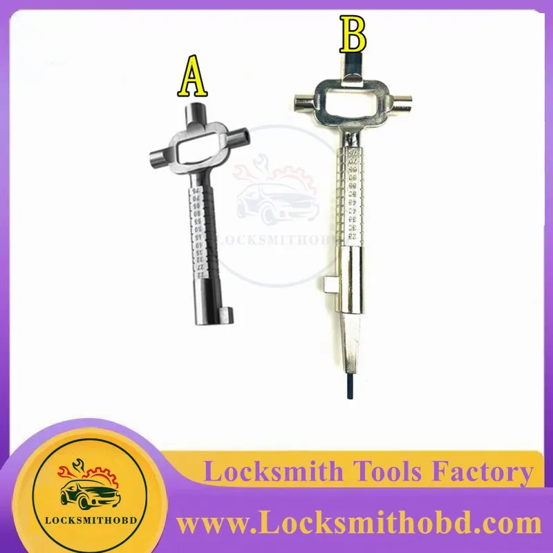 1PCS  Spindle Turner Removal Sliver Locksmith Tool Multi Purpose Lock Cylinder Gauge Cam Turner  Cylinder Locksmith Tool