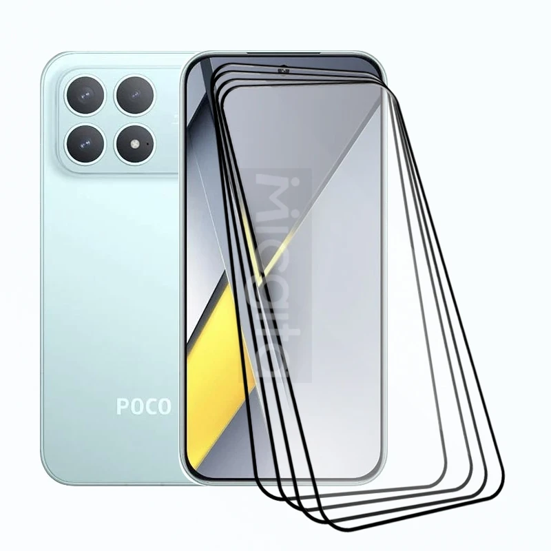 Full Glue For Xiaomi POCO F8 Pro Screen Glass 6.59"Protector 9H Clearly Anti-Scratch Tempered glass 4/3/2/1PCS