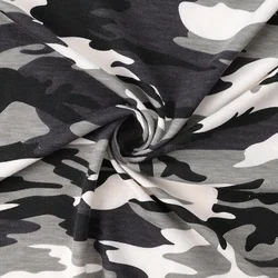 Camouflage Pattern Jersey Stretchy Knitted Fabric for Sewing T-shirts Women's Dress, Handmake DIY Clothing Fabrics 0.5m/1m/2m