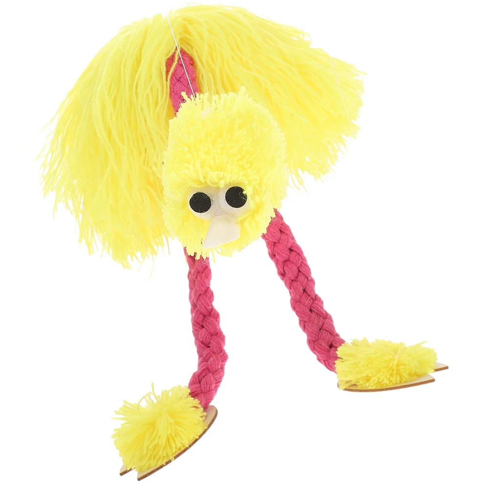 

Marionette Plush Animals Ostrich Puppet Unique Funny Pine Wood Puppets Toys for Children String Pull