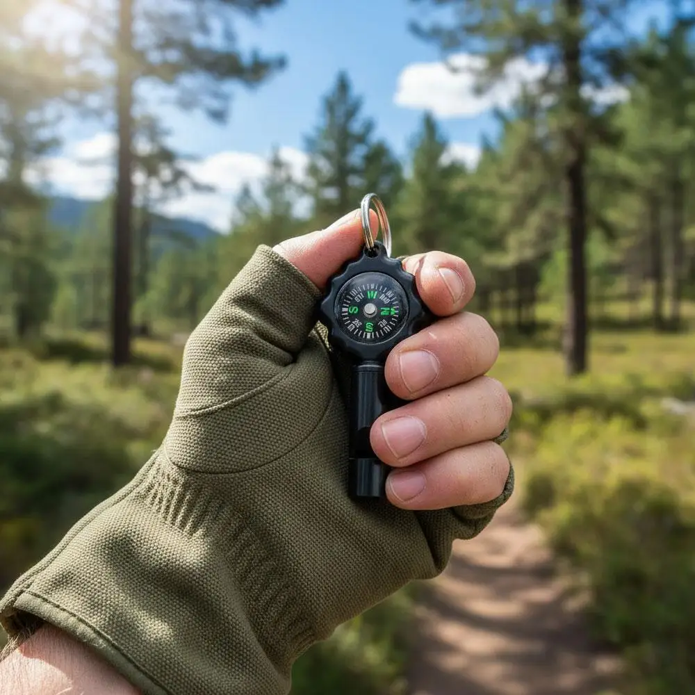 2026 Survival Whistle With Compass Outdoor 2 In1 Multifunctional Tool Clear Sound Loud Whistle For Hiking Camping For Kayaking