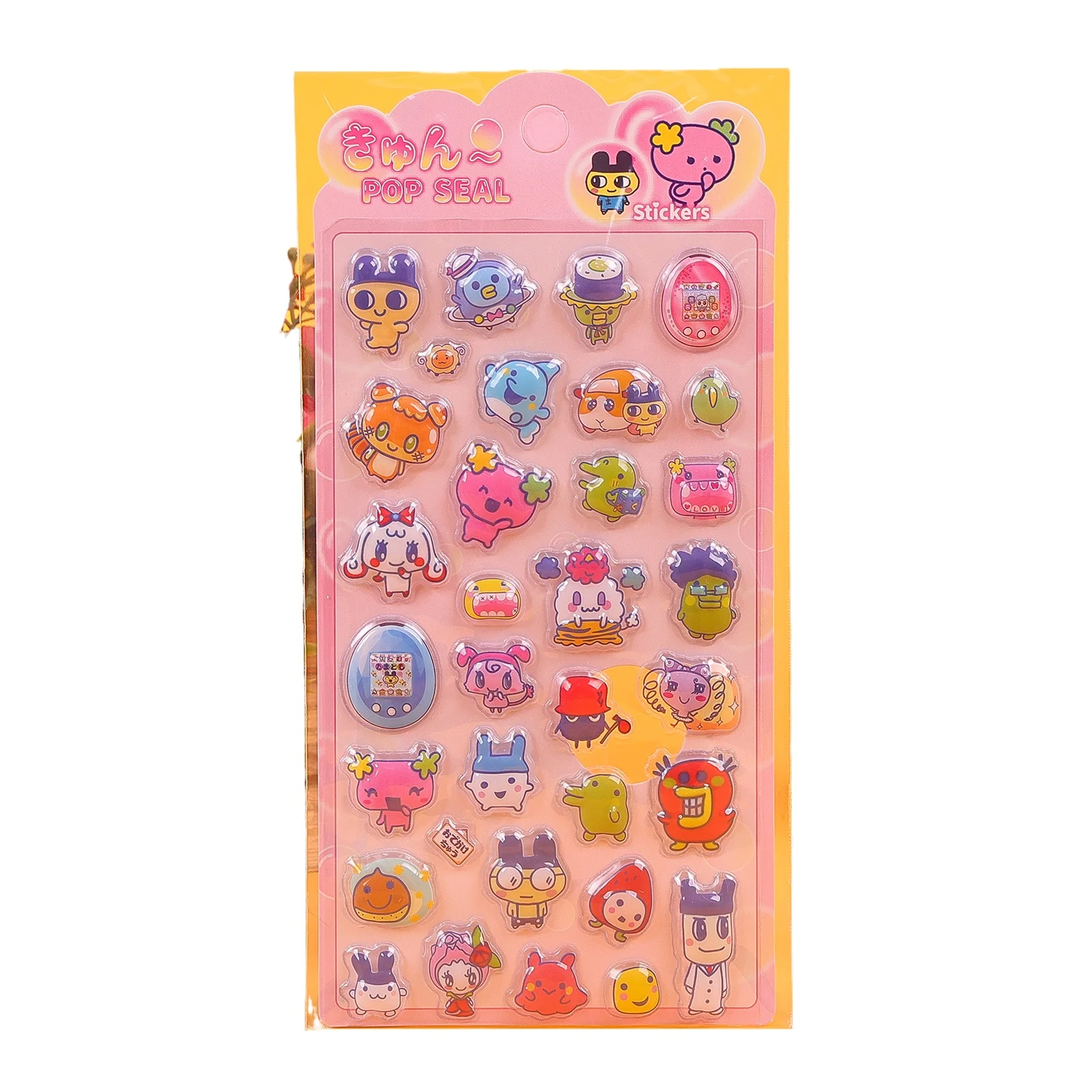 새로운 4/40pcs 타마고치 스티커 3D 입체 귀여운 만화 버블 데칼 핸드 어카운트 노트북 장식 스티커 장난감