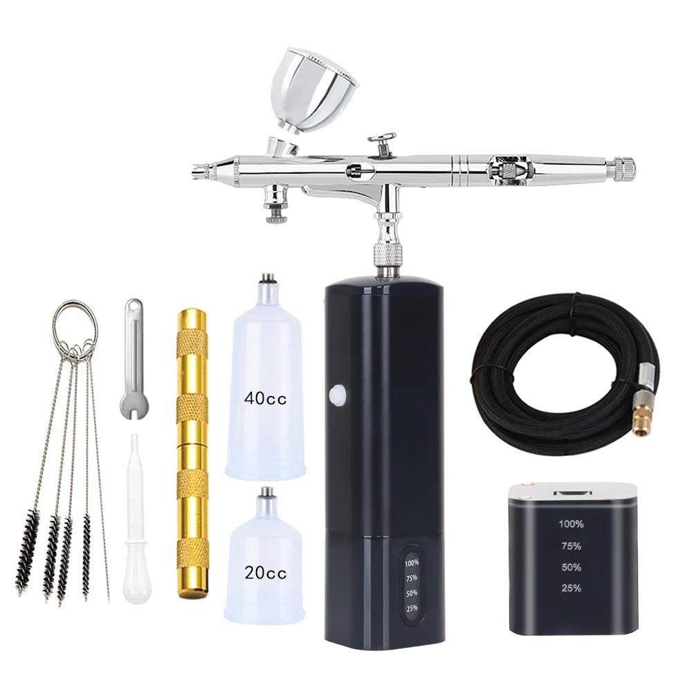 Portable Mini Cordless Airbrush Compressor Kit Spray Type C USB High Power Pressure Noiseless Easy Use Pneumatic Tool 