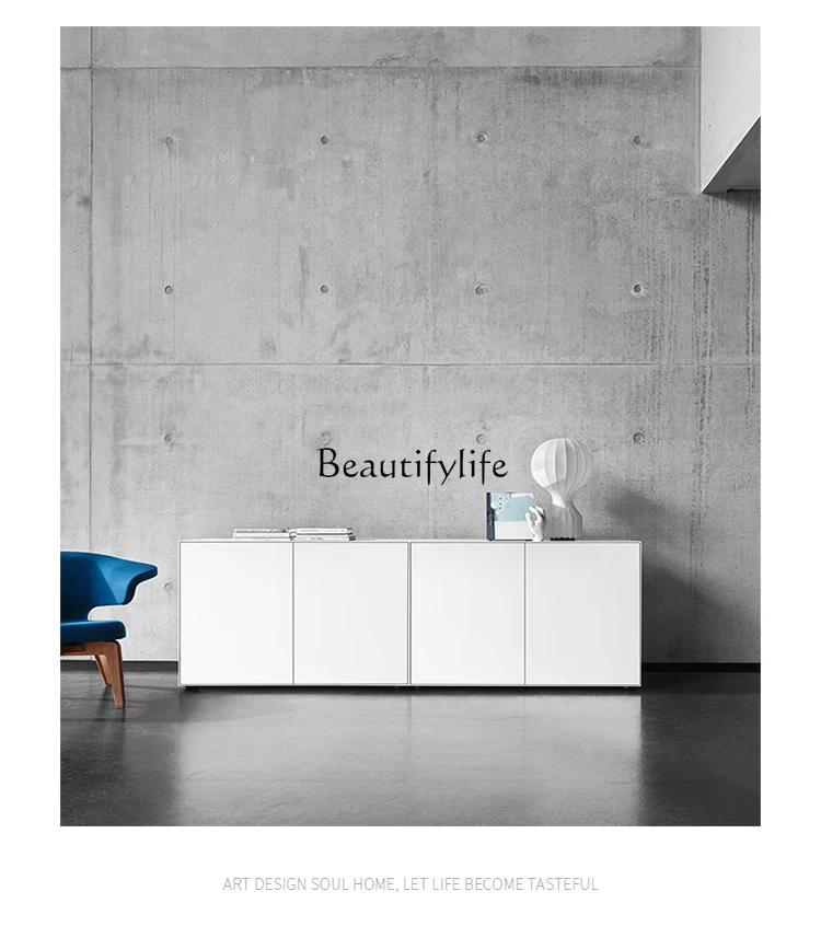 

5Italian minimalist paint chest, bedroom projection, bedside storage, drawer cabinet