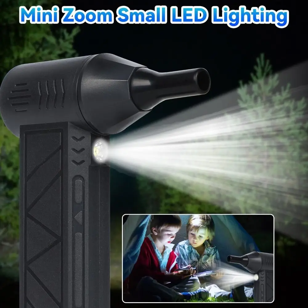 

130000RPM Electric Air Duster 3 Gear Turbo Rechargeable Handheld Dust Blower Power Display LED Light Turbo Fan