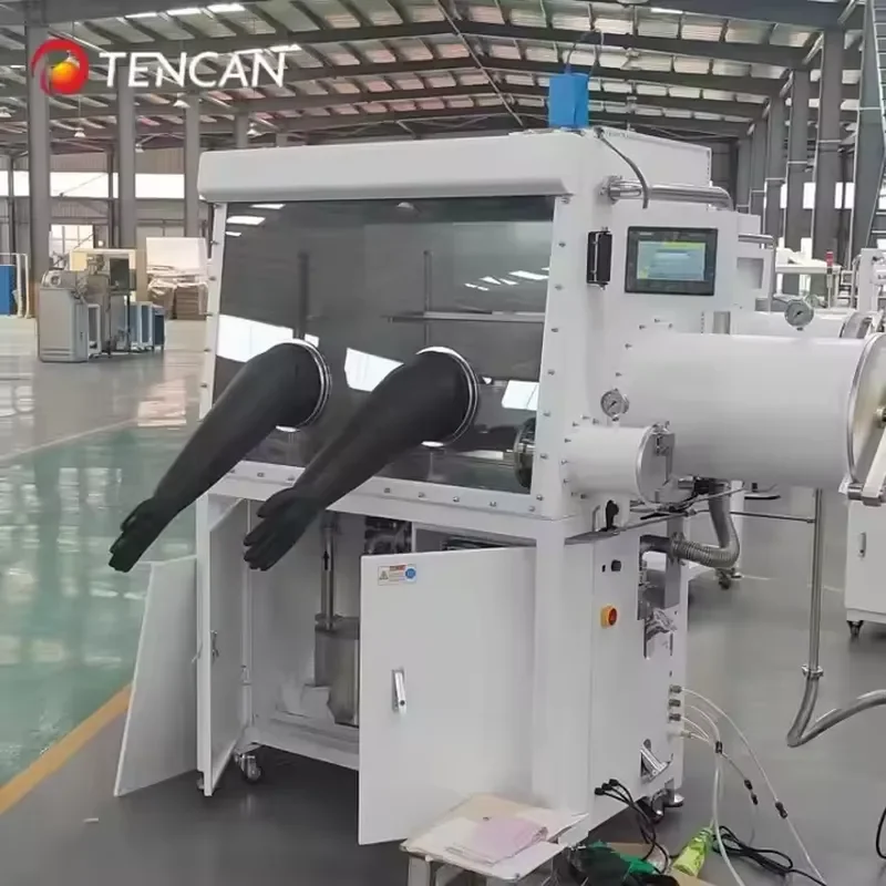 i TENCAN GBP1000D-4 Lab Glove Box 1200mm Chamber 2-Sided Operation Purification System for Physical Chelate Chemistry