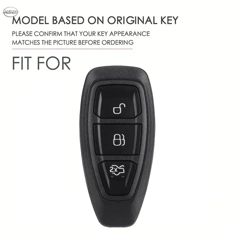 Car Key Pack for Ford ST Line Fiesta Focus Mondeo Ecosport Kuga Puma Edge Escape Metallic Silicone Car Key Fob Case Accessories