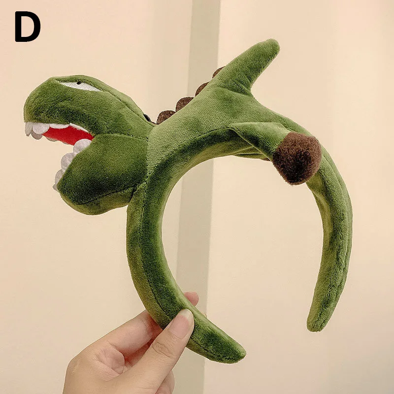 Cartoon Funny Dinosaur Crab Shark Hair Band Women Girls Wash Face Makeup Hair Hoop 2024 Autumn Winter Exaggerated Headwear