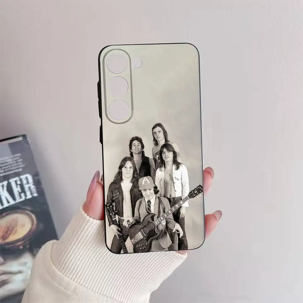 Etui A-AC Power Up D-DC na telefon Samsung Galaxy A73,72,51,53,52,71,22,5G,Note,J7,8,9, miękki czarny pokrowiec