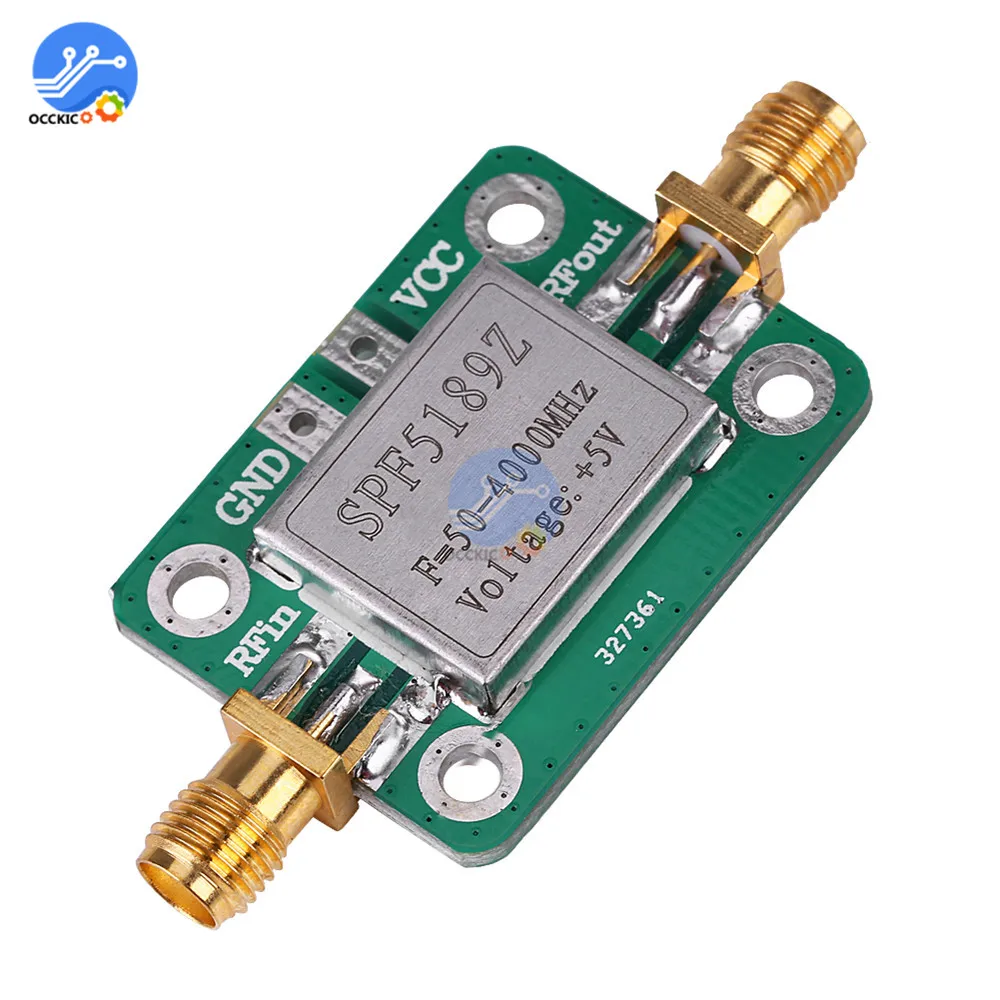 LNA 50-4000MHz RF Low Noise Amplifier Signal Receiver Module Shield Board for Arduino SPF5189 NF = 0.6dB inm