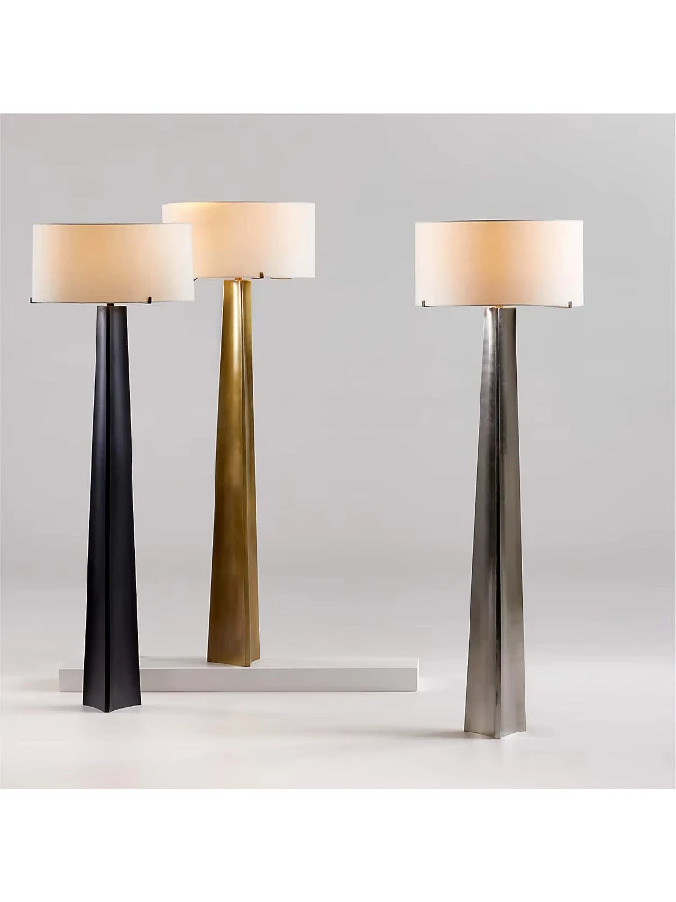 Brass Floor Lamp Modern Luxury Living Hotel Sculptural Solid Brass Cotton LED Brass Floor Lamp