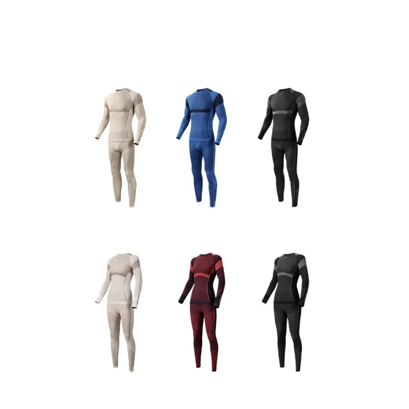 Imagen 7: Otoño esquí ropa de secado rápido deportes al aire libre función de ciclismo compresión absorbente de sudor conjunto de ropa interior térmica sin costuras