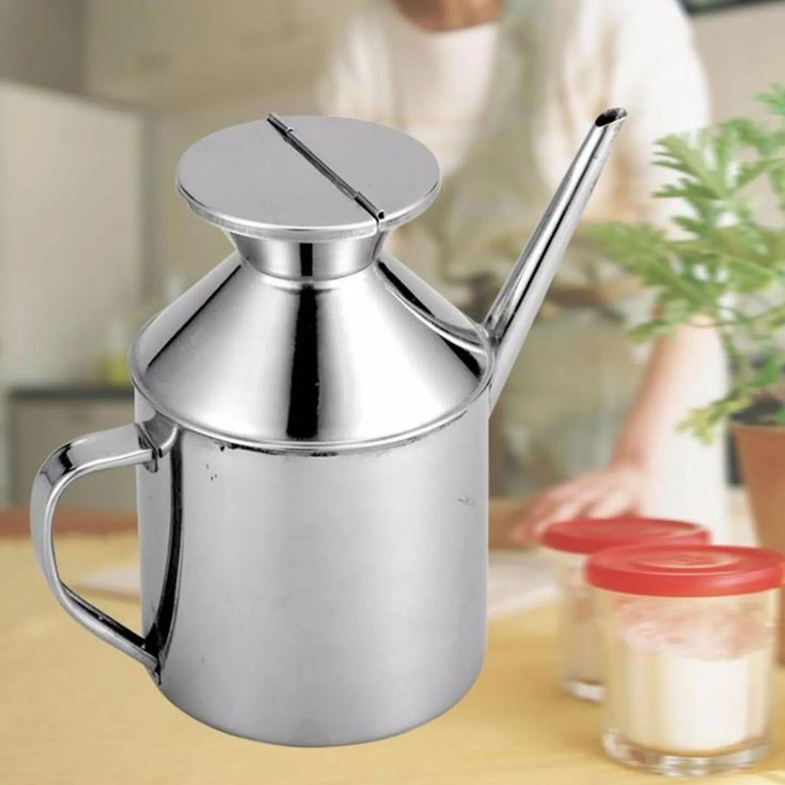 Easy To Clean Slip Resistance Multipurpose Oil Bottle Kitchen Cooking Oil Container for Outdoor Barbecue Wine Storage