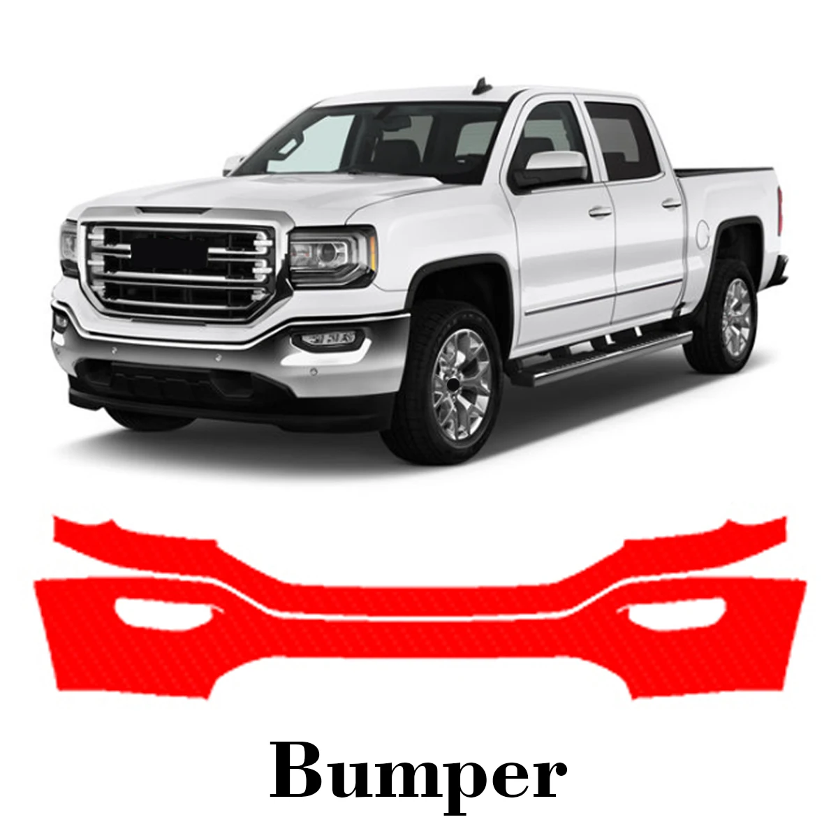 

Car Precut Paint Protection Film Front Bumper Anti-scratch Exterior TPU PPF For GMC Sierra 2016-2018