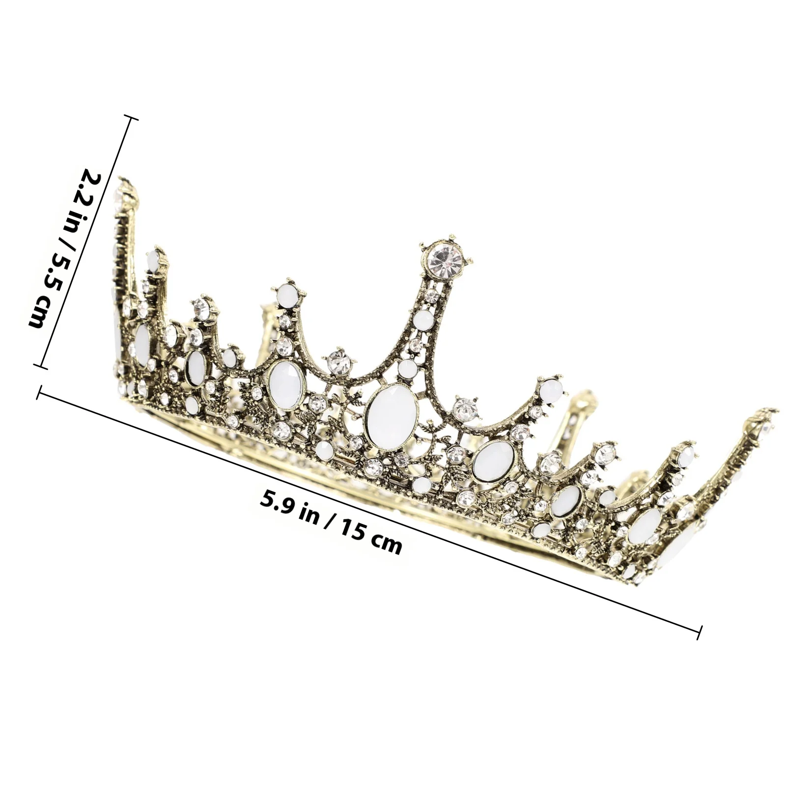 Tiara nupcial elegante, corona de boda de cristal, accesorio para la cabeza para fiesta de novia, banquete, Tiara de latón para mujer