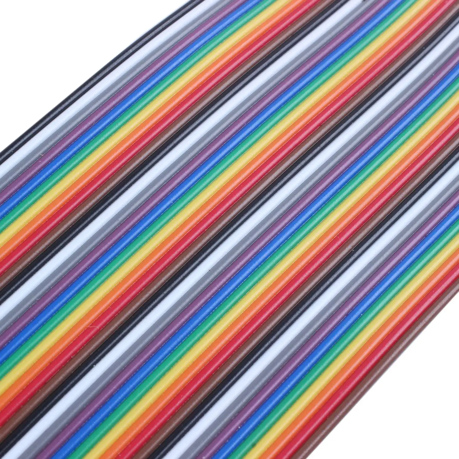 ABYA 40Pcs 20Cm 2.54Mm Male To Male Breadboard Jumper Wire Cable for