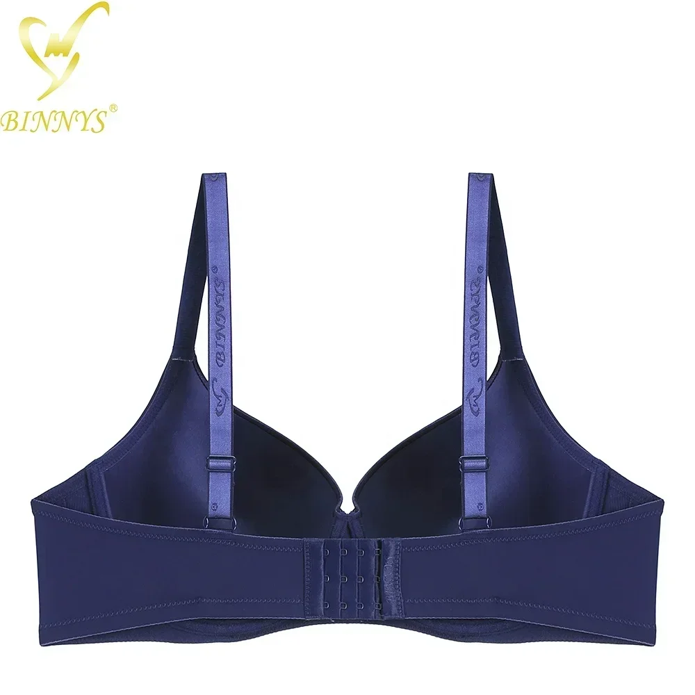 Women's Bra E Full Cup High Quality 46E Cup Plus Size Big Cup Solid Nylon Underwire Women Bra BINNYS