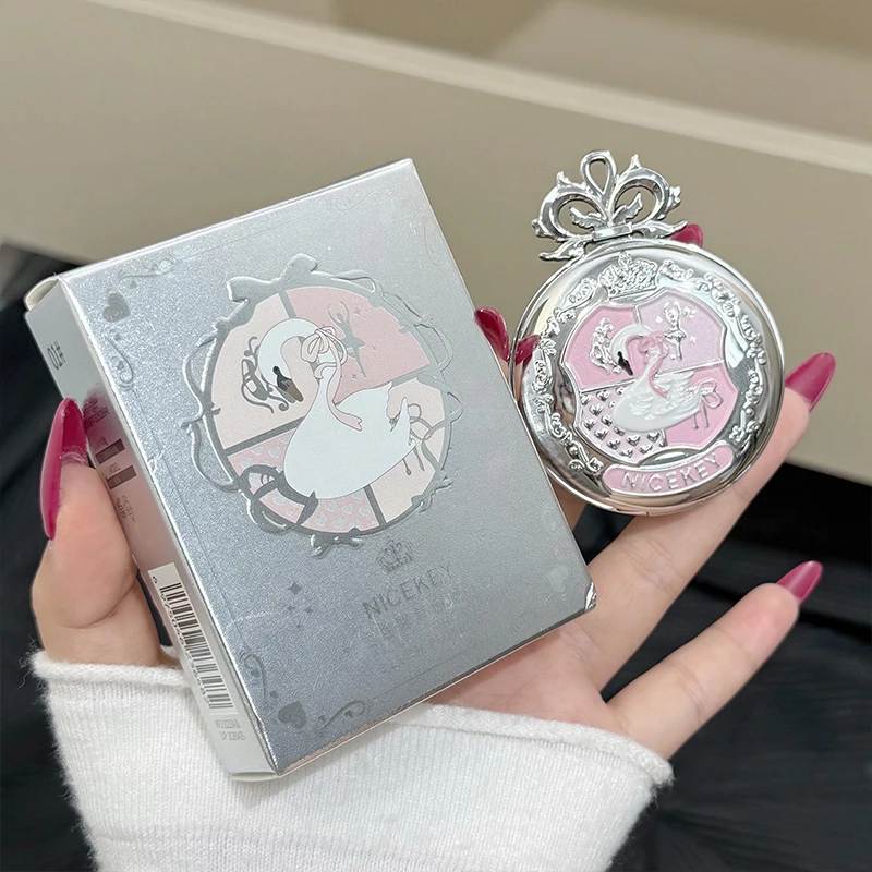 NICEKEY Monochrome Blush Palette Lasting Matte Peach Rouge Rose Red Cheek Tint Blush Powder Natural Makeup Contouring Eyeshadow gallery 5