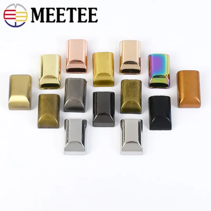 Meetee 10/20/50Pcs Metal Zipper Tail Clip Buckles Rope End Screws Stopper Hook Cord Lock Clasp Bag Decoration Buckle Accessories