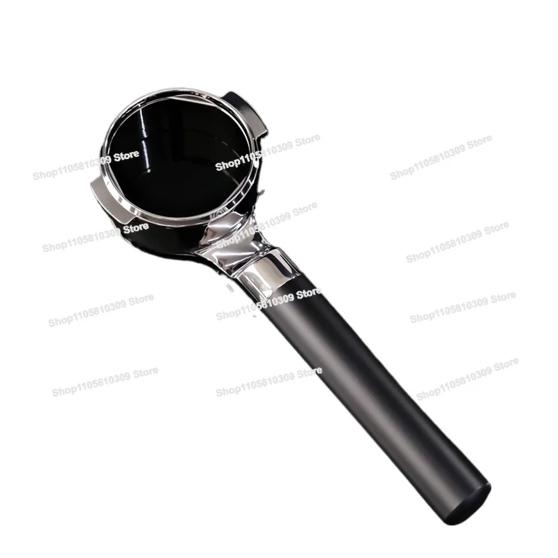 New Black Flat Bottomless Coffee Machine with Handle Suitable for E61 Matte Black
