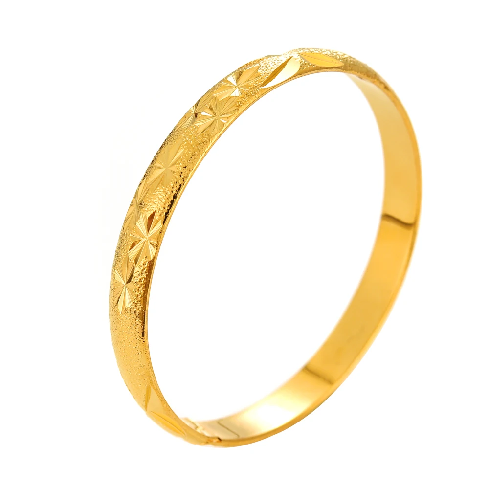 24K Gold Plated Dubai can open  Bangle for Women Middle East Gold Bangles Ethiopian Mesh Bracelets Wedding Jewelry African Gifts