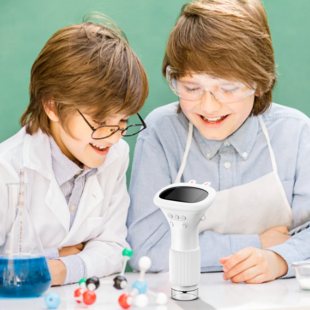 1000X Electronic Magnifier Camera with 8 LED Light Lab Digital Microscopes Equipment Children Biological Insect Coin Magnifier