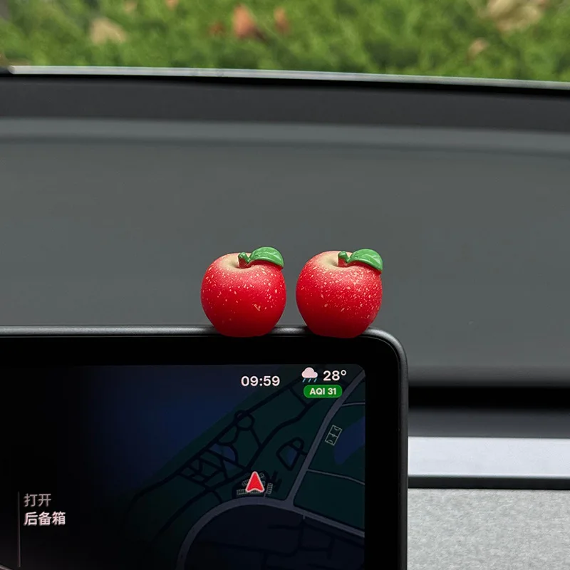 Christmas Fruit Simulation Fruit Ornament Cute Apple Ornament Car Ornament Center Console Car Ornament New Car Gift