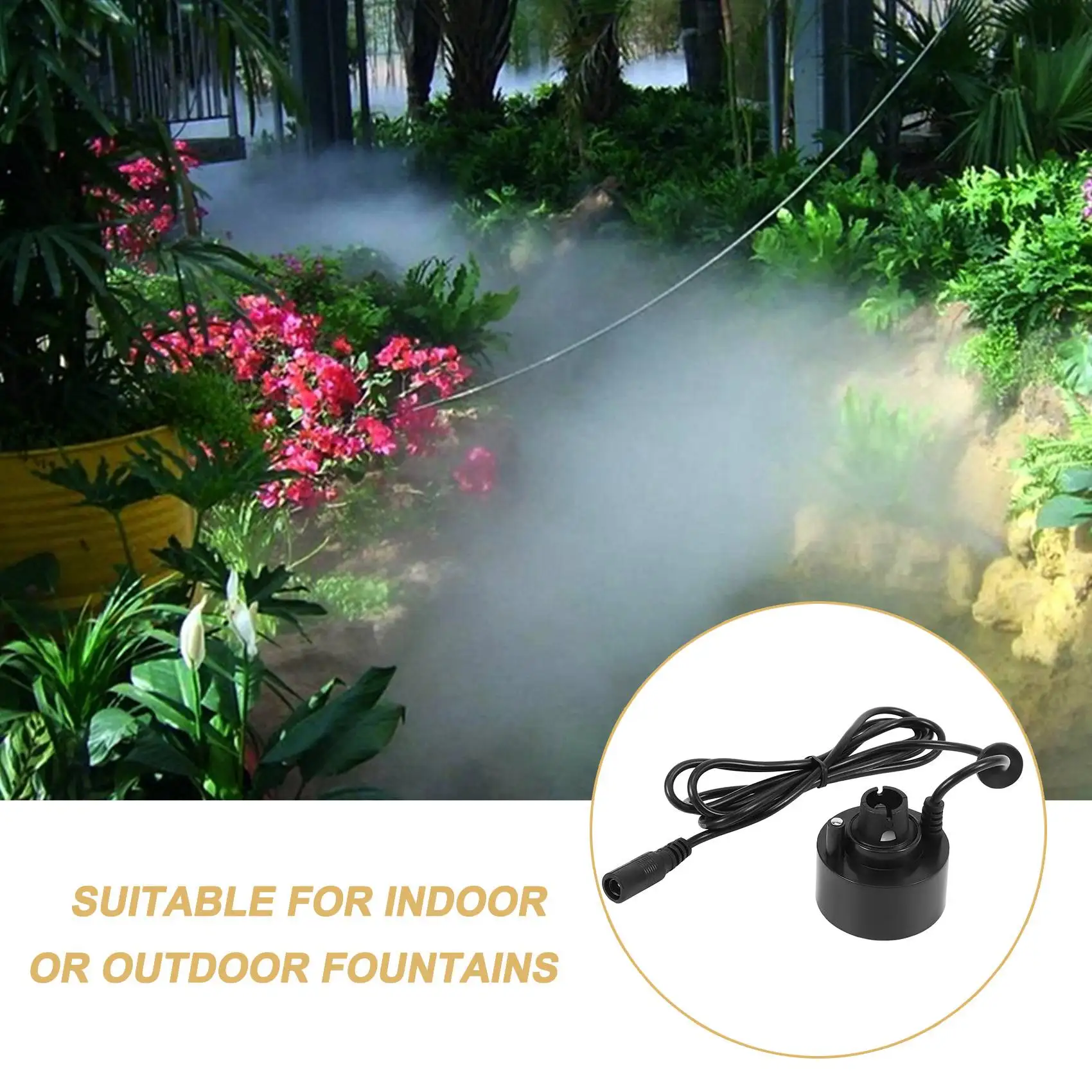 400ML/H Mini Ultrasonic Mist Maker Fogger Water Fountain Pond Fog Machine Atomizer Air Humidifier image 3