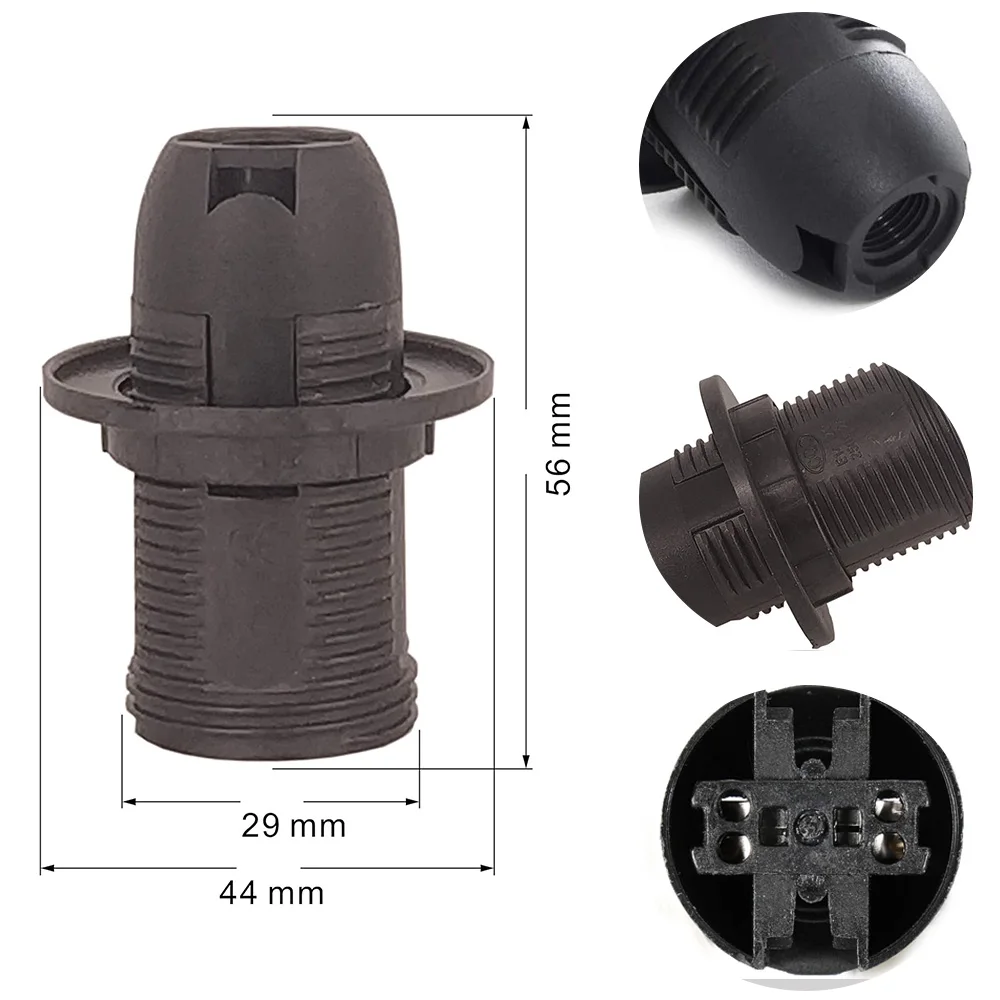 E14 Lamp Base Thread Screw Socket Edison Bulb Light Lamp Socket with Fitting ring Adapter Holder For DIY Wall Lamp Pendant Light